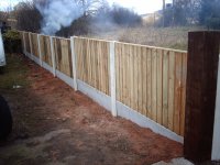 The other side of the fence after we are nearly finished.